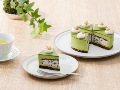 宇治抹茶とあんこのクリームケーキ