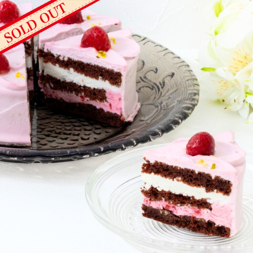 【限定品】ラズベリーとショコラのフラワーケーキ（カット済）