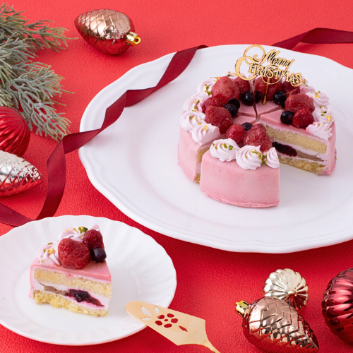 【送料無料】クリスマスを彩る3種のベリールージュ（ホール）