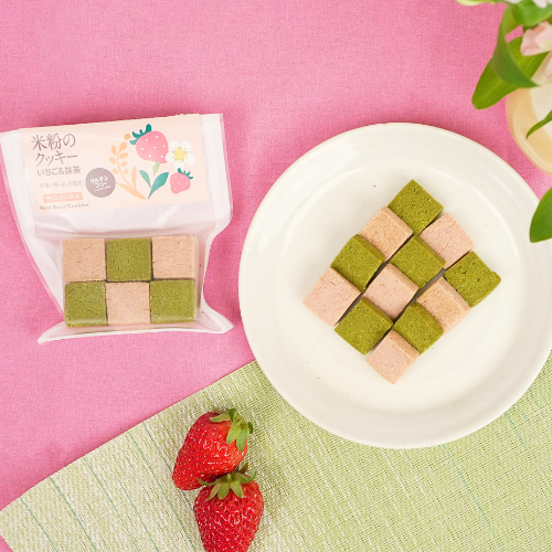 米粉のクッキー いちご＆抹茶