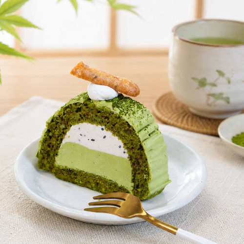 【限定品】挽茶香るごまの米粉クリームケーキ