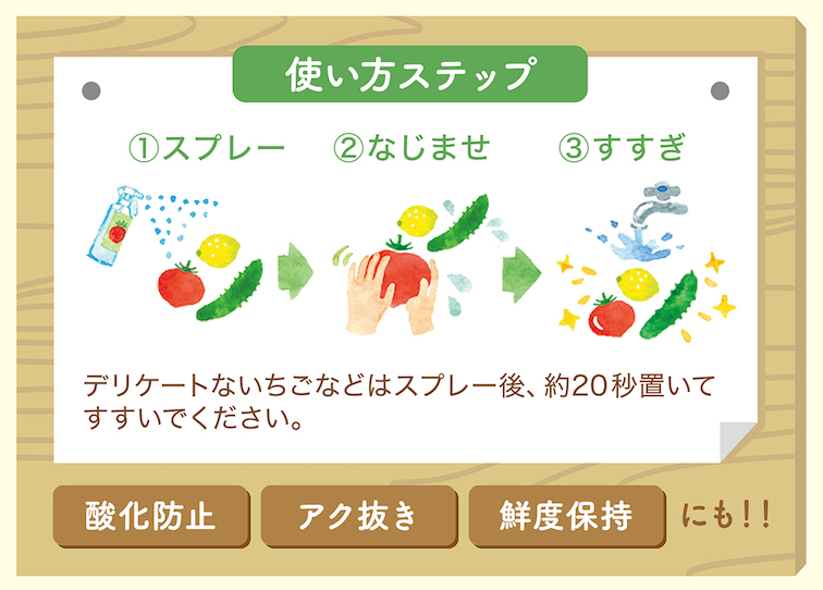 ベジセーフでの洗い方