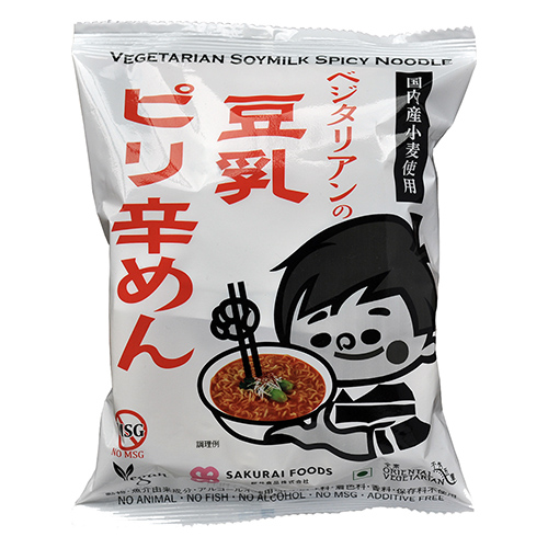 ベジタリアンの豆乳ピリ辛めん