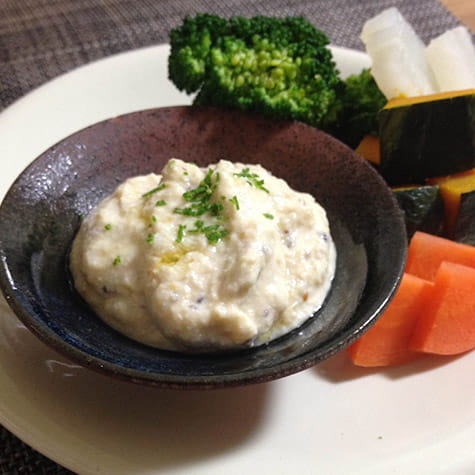 亜麻仁油のお豆腐ディップ